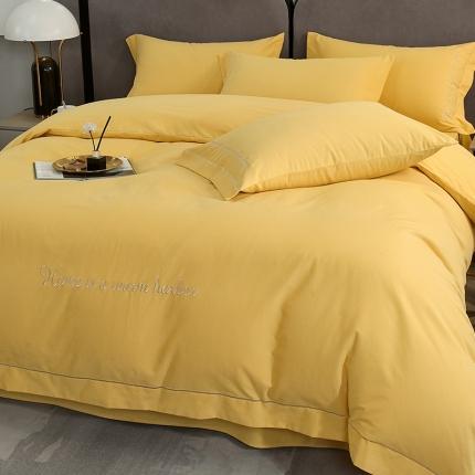 91家纺网 家纺一手货源 找家纺 （总）拼社家纺活性纯色纯棉刺绣全棉磨毛四件套-逸系列