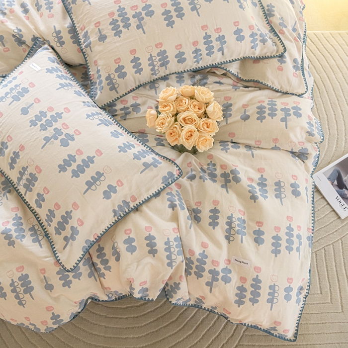 91家纺网 家纺一手货源 找家纺 （总）洋铭区 2022新款双层纱四件套