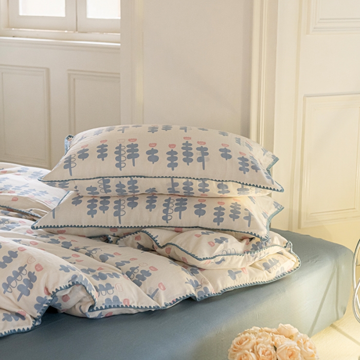 91家纺网 家纺一手货源 找家纺 （总）洋铭区 2022新款双层纱四件套