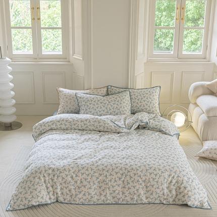 洋铭区 2022新款双层纱四件套 草莓花花