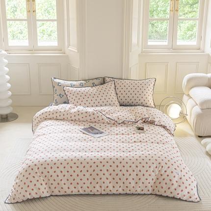 洋铭区 2022新款双层纱四件套 红红草莓