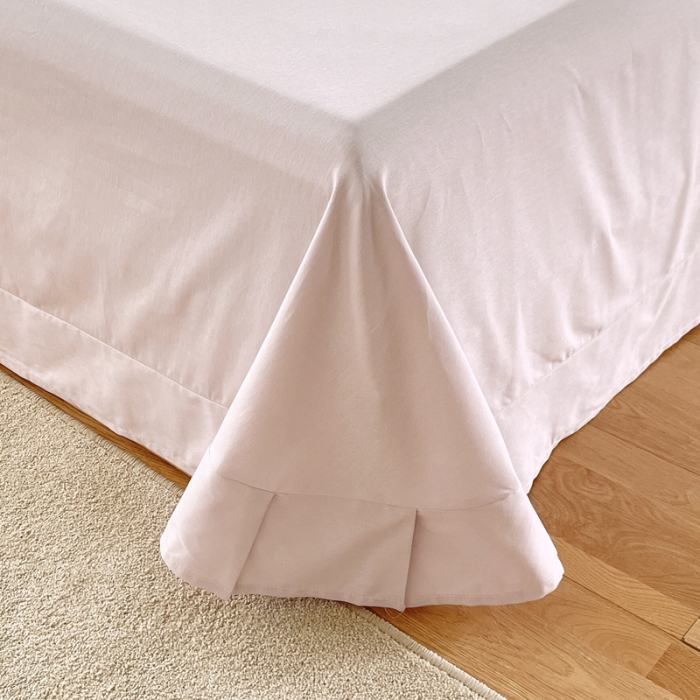 91家纺网 家纺一手货源 找家纺 金鑫汇2022新款喷气全棉水洗棉加厚四件套奶油-粉