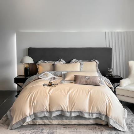 91家纺网 家纺一手货源 找家纺 总 娇逸家居 2022新款100支全棉镂空款四件套-圣地亚