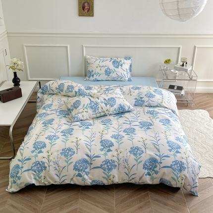 91家纺网 家纺一手货源 找家纺 窝米 2022秋季新品活性印花全棉四件套12款 朵拉