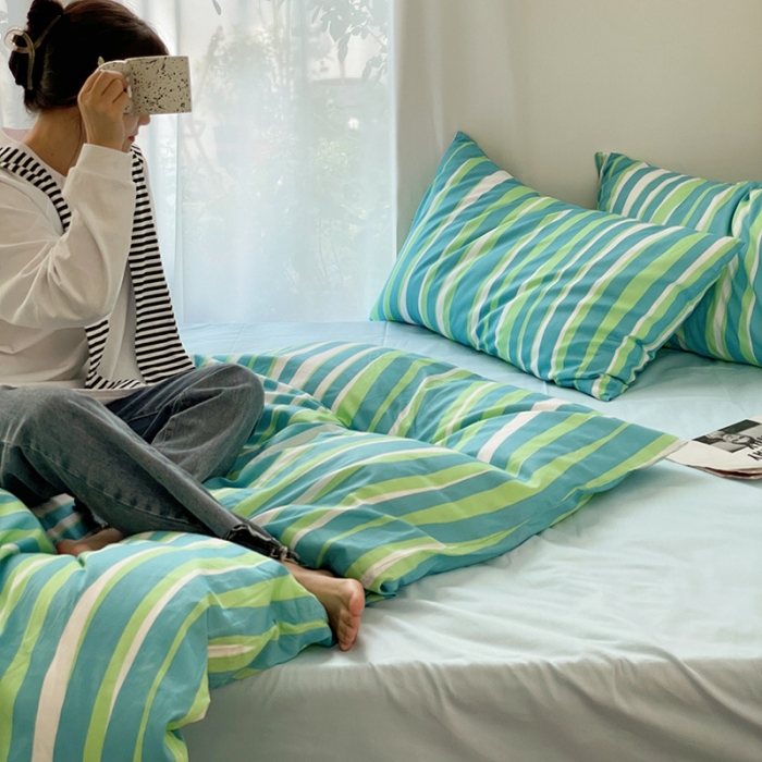 91家纺网 家纺一手货源 找家纺 窝米 2022秋季新品活性印花全棉四件套12款 奥莉