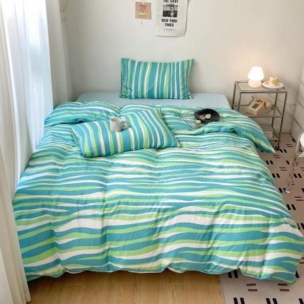 窝米 2022秋季新品活性印花全棉四件套12款 奥莉