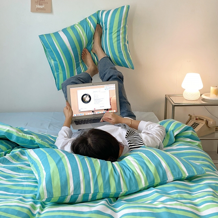 91家纺网 家纺一手货源 找家纺 窝米 2022秋季新品活性印花全棉四件套12款 奥莉