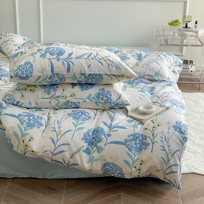 91家纺网 家纺一手货源 找家纺 窝米 2022秋季新品活性印花全棉四件套12款 朵拉