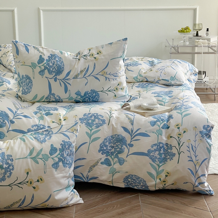 91家纺网 家纺一手货源 找家纺 窝米 2022秋季新品活性印花全棉四件套12款 朵拉