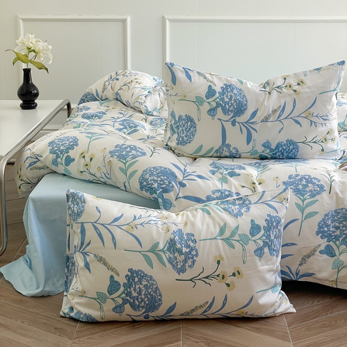 91家纺网 家纺一手货源 找家纺 窝米 2022秋季新品活性印花全棉四件套12款 朵拉