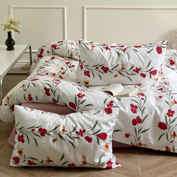 91家纺网 家纺一手货源 找家纺 窝米 2022秋季新品活性印花全棉四件套12款 漫漫