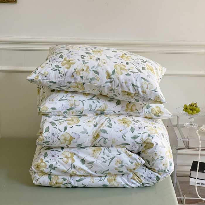 91家纺网 家纺一手货源 找家纺 窝米 2022秋季新品活性印花全棉四件套12款 小欢喜