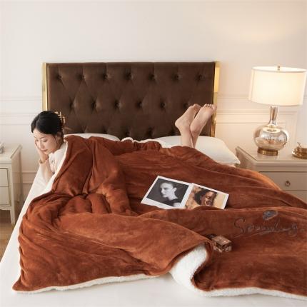 91家纺网 家纺一手货源 找家纺 （总）骏腾家纺 2022新款牛奶绒羊羔绒被套毯系列