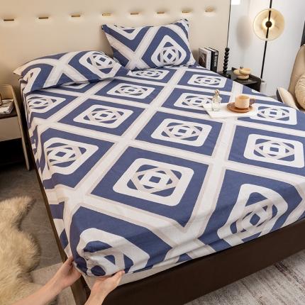 91家纺网 家纺一手货源 找家纺 （总）涵宸 2022新款全棉磨毛印花款系列-单床笠