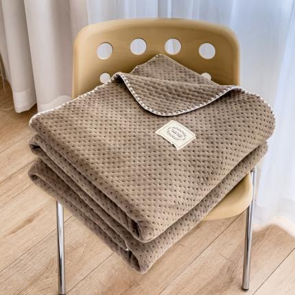 91家纺网 家纺一手货源 找家纺 暖阳 2023新款多功能牛奶绒复合毯 砖红