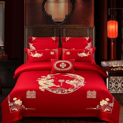 91家纺网 家纺一手货源 找家纺 （总）皇潮婚庆馆 新款60支长绒棉婚庆四件套