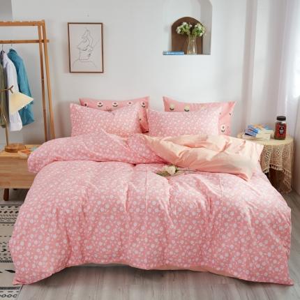 91家纺网 家纺一手货源 找家纺 尊康家纺（原磊科） 2022新款全棉夏被四件套 流星花园-粉