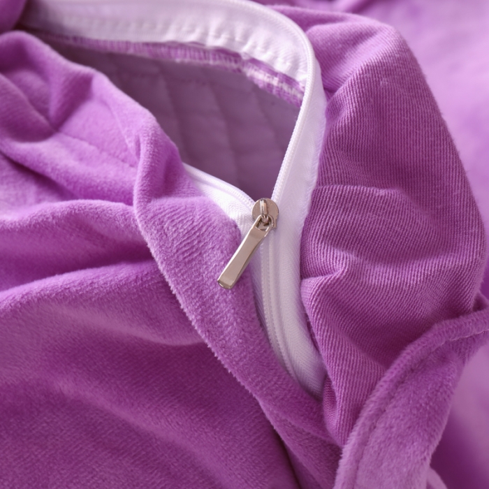 91家纺网 家纺一手货源 找家纺 兴美佳 魔法绒手工盘花四件套-三花争艳 雪青