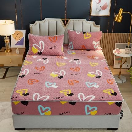 91家纺网 家纺一手货源 找家纺 尊康家纺（原磊科） 2022新款夹棉牛奶绒印花床笠系列 多伦颂