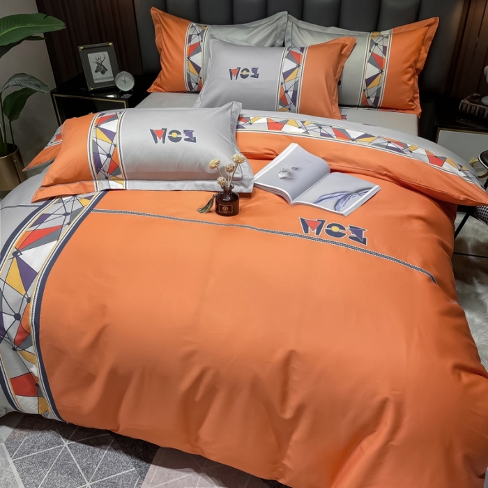 91家纺网 家纺一手货源 找家纺 （总）金爱家 2023新款全棉13372简约条格四件套