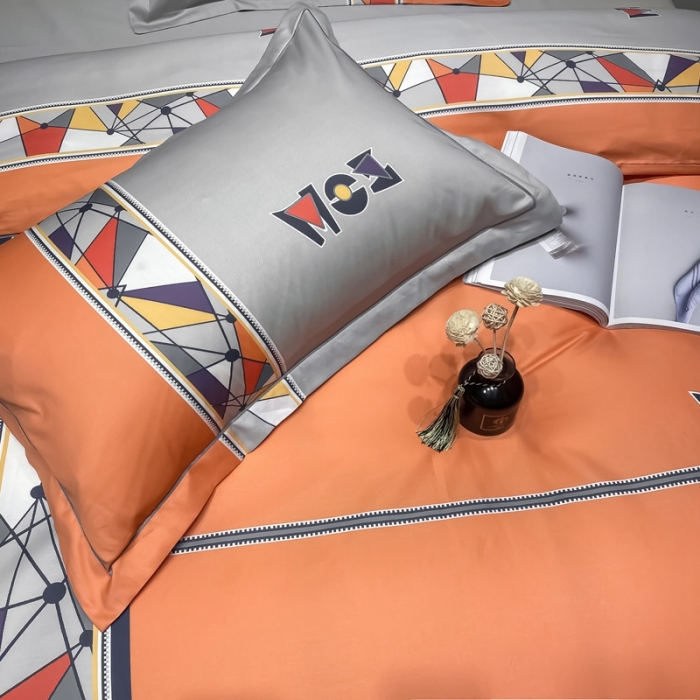 91家纺网 家纺一手货源 找家纺 （总）金爱家 2023新款全棉13372简约条格四件套