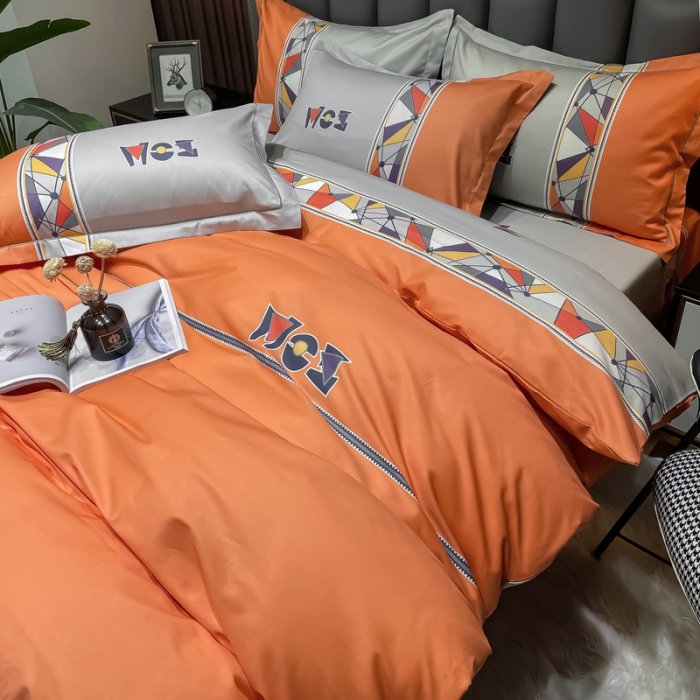 91家纺网 家纺一手货源 找家纺 （总）金爱家 2023新款全棉13372简约条格四件套