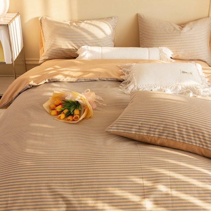 91家纺网 家纺一手货源 找家纺 千朵 2022新款活性生态纯棉磨毛印花四件套 米兰达