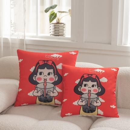 91家纺网 家纺一手货源 找家纺 博笔熊 2022新款短毛绒加厚卡通抱枕