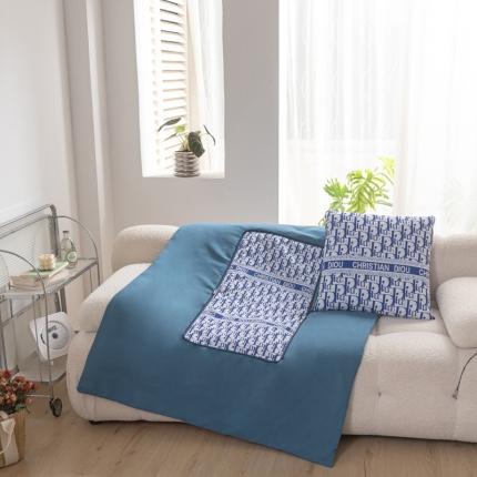 91家纺网 家纺一手货源 找家纺 博笔熊 2024新款印花卡通纯色抱枕被