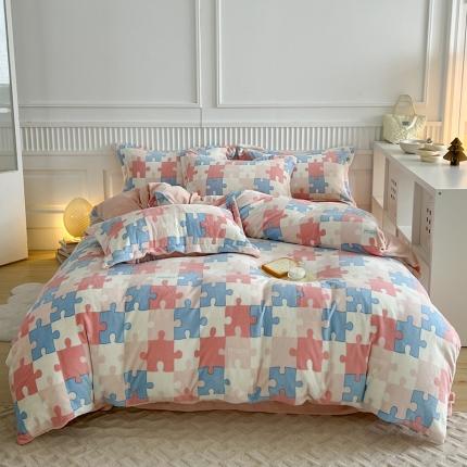 91家纺网 家纺一手货源 找家纺 （总）木堇家居 2022新款全消光牛奶绒四件套