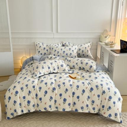 91家纺网 家纺一手货源 找家纺 （总）木堇家居 2022新款全消光牛奶绒四件套