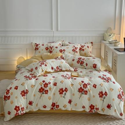 （总）木堇家居 2022新款全消光牛奶绒四件套