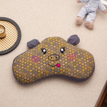 明星 2022新款A类双层纱荞麦枕-兜兜猪30*55cm 兜兜猪蓝