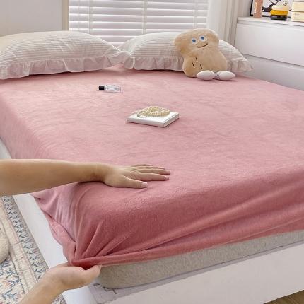 91家纺网 家纺一手货源 找家纺 N先生 2023新款纯色牛奶绒单床笠 紫色