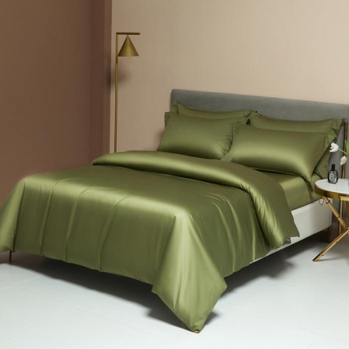 91家纺网 家纺一手货源 找家纺 新款100支长绒棉A类纯色双拼素色全棉