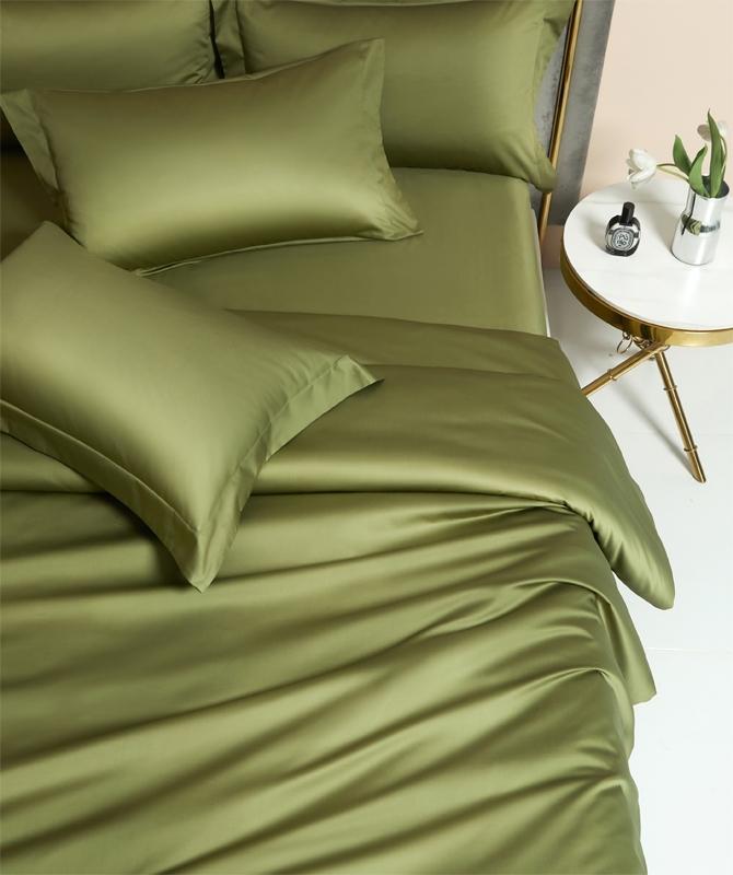 91家纺网 家纺一手货源 找家纺 新款100支长绒棉A类纯色双拼素色全棉