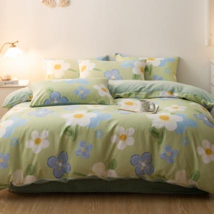 91家纺网 家纺一手货源 找家纺 （总）简宜家居2022新款棉加绒全棉牛奶绒四件套