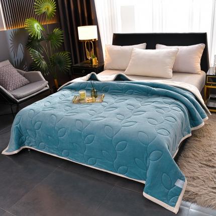 91家纺网 家纺一手货源 找家纺 （总）小牛席业 新款中间加棉复合工艺毛毯-叶语被毯系列