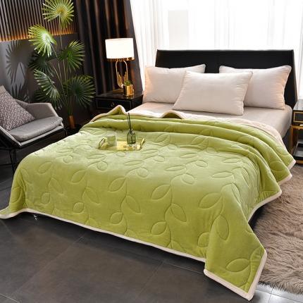 91家纺网 家纺一手货源 找家纺 （总）小牛席业 新款中间加棉复合工艺毛毯-叶语被毯系列