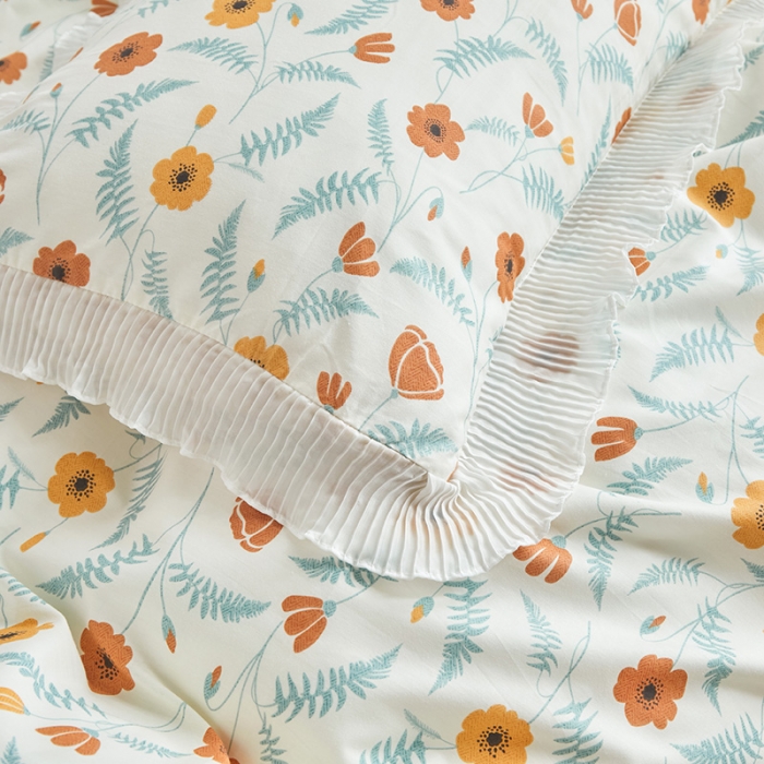 91家纺网 家纺一手货源 找家纺 怡家居 2022新款秋冬棉加牛奶绒韩式花边款四件套 初心