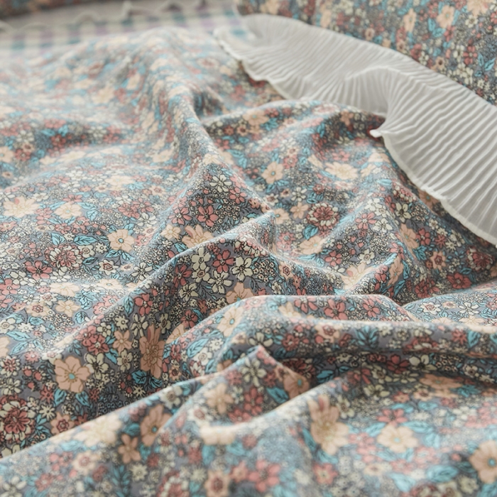 91家纺网 家纺一手货源 找家纺 怡家居 2022新款秋冬棉加牛奶绒韩式花边款四件套 科莫花园