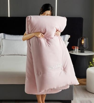 丽卡家纺2023新款豆满满春秋被 豆满满-豆沙粉