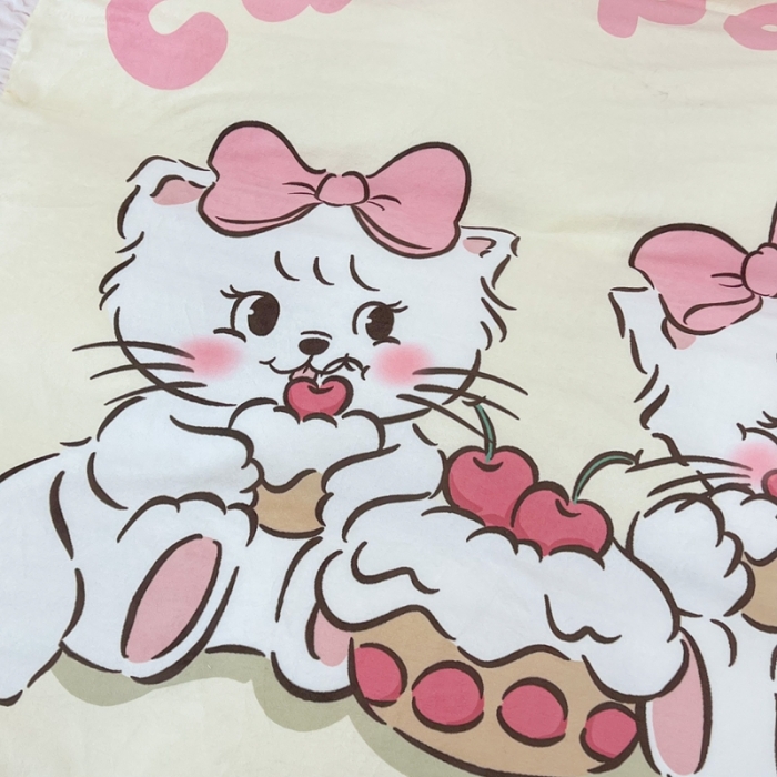 91家纺网 家纺一手货源 找家纺 （总）昔可 2022新款数码印花花边款牛奶绒四件套