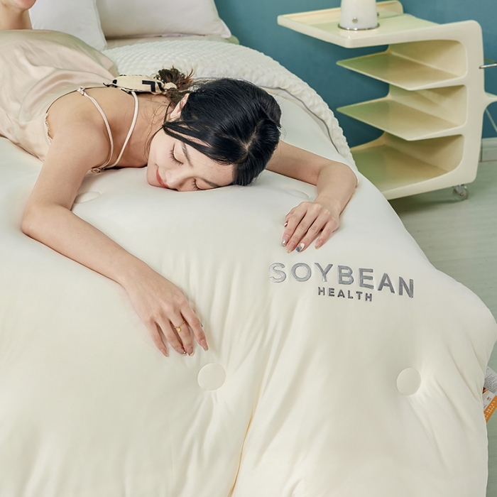 91家纺网 家纺一手货源 找家纺 丽卡家纺 2023新款奶盖豆豆被 奶盖豆豆被-奶油白