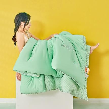 丽卡家纺 2023新款奶盖豆豆被 奶盖豆豆被-清新绿