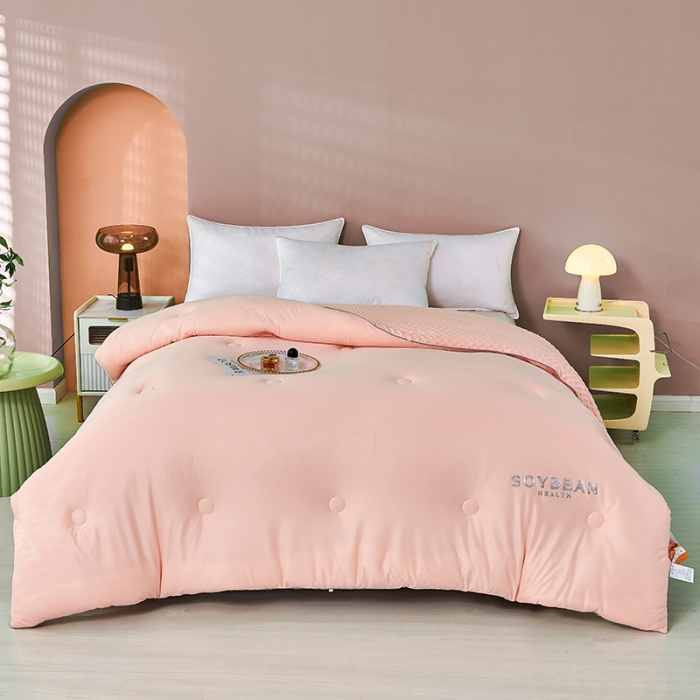 91家纺网 家纺一手货源 找家纺 丽卡家纺 2023新款奶盖豆豆被 奶盖豆豆被-玉色