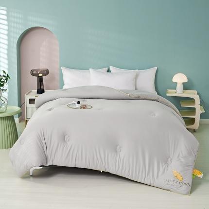 91家纺网 家纺一手货源 找家纺 丽卡家纺 2023新款玉米卷卷被 高级灰