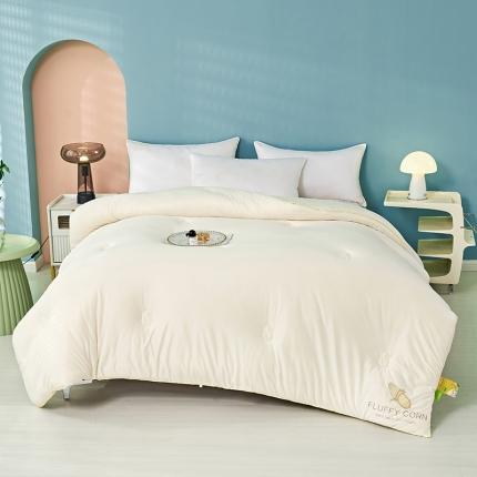91家纺网 家纺一手货源 找家纺 丽卡家纺 2023新款玉米卷卷被 奶油白