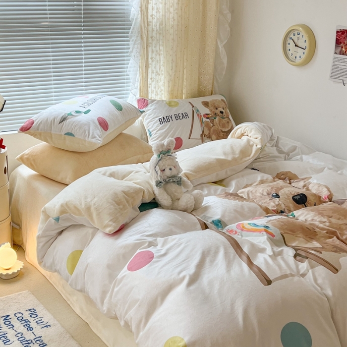 91家纺网 家纺一手货源 找家纺 （总）昔可 2022新款大版数码印花牛奶绒四件套