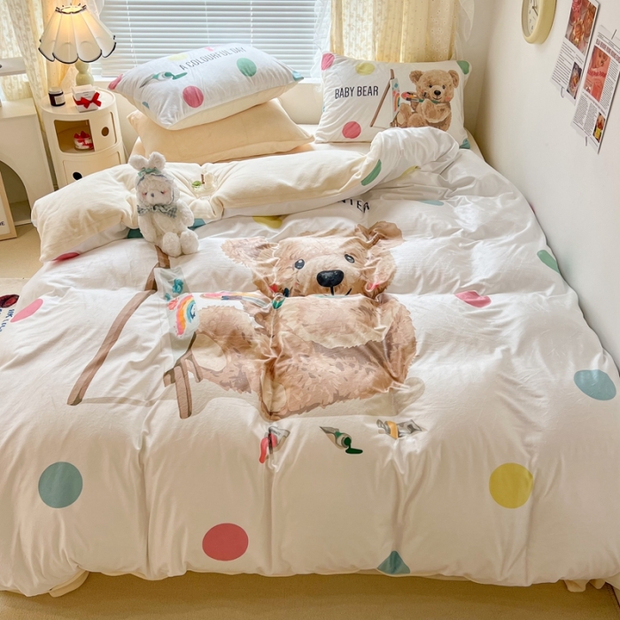 91家纺网 家纺一手货源 找家纺 （总）昔可 2022新款大版数码印花牛奶绒四件套